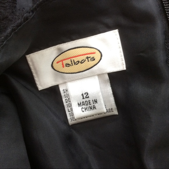 Talbots Black Floral Lace A-Line Skirt - Size 12 - Picture 7 of 9